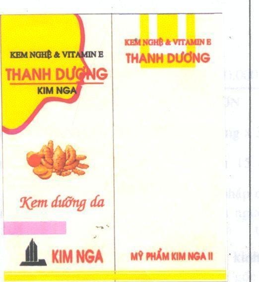 Mẫu nhãn hiệu THANH DUONG KIM NGA KEM NGHE & VITAMIN E MY PHAM KIM NGA II
