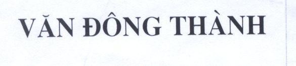 Mẫu nhãn hiệu Văn Đông Thành