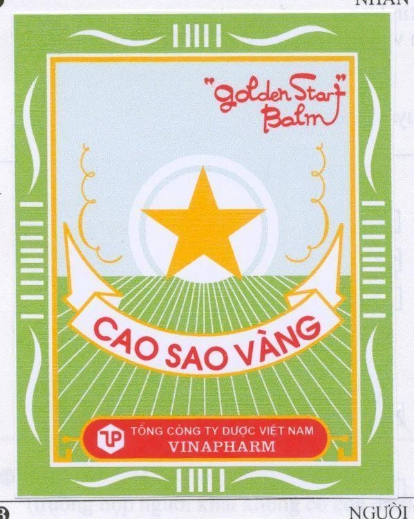Mẫu nhãn hiệu CAO SAO VANG VP TONG CONG TY DUOC VIET NAM VINAPHARM GOLDEN STAR BALM