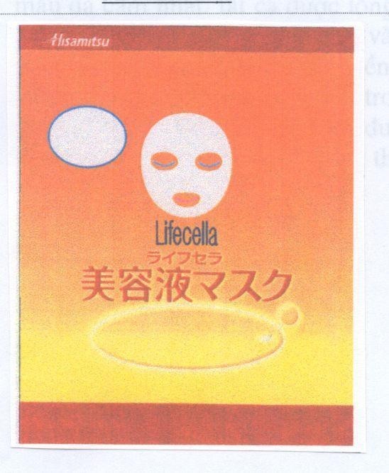 Mẫu nhãn hiệu LIFECELLA HISAMITSU RAIFUSERA BIYOUEKI MASUKU MAT NA CHUA CHAT LONG LAM DEP