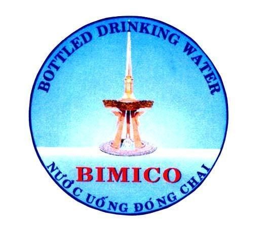 Mẫu nhãn hiệu BIMICO BOTTLED DRINKING WATER Nước uống đóng chai