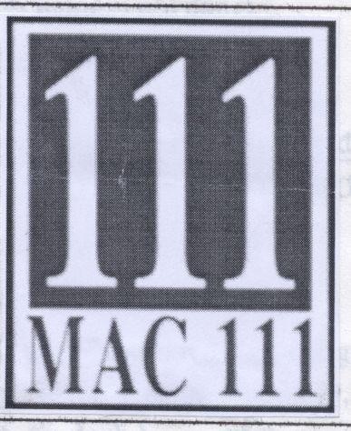 Mẫu nhãn hiệu 111 MAC 111