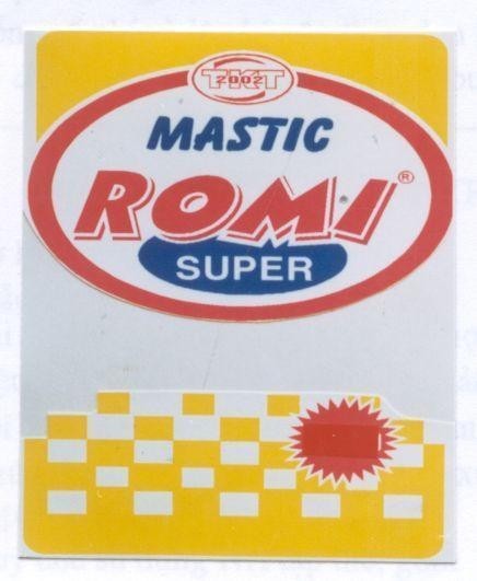 Mẫu nhãn hiệu MASTIC ROMI SUPER TKT 2002