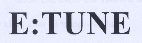 Mẫu nhãn hiệu E:TUNE