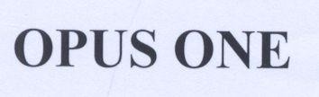Mẫu nhãn hiệu OPUS ONE