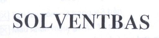 Mẫu nhãn hiệu SOLVENTBAS