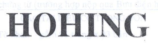 Mẫu nhãn hiệu HOHING