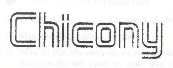 Mẫu nhãn hiệu CHICONY