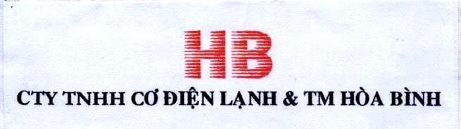 Mẫu nhãn hiệu HB CTY TNHH CƠ ĐIệN LạNH & TM HOà BìNH