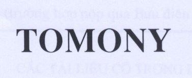 Mẫu nhãn hiệu TOMONY