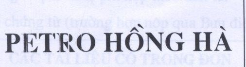 Mẫu nhãn hiệu PETRO Hồng Hà