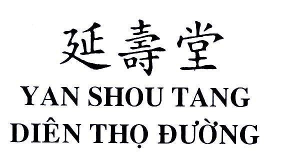 Mẫu nhãn hiệu YAN SHOU TANG Diên Thọ Đường