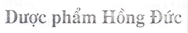 Mẫu nhãn hiệu DƯợC PHẩM HồNG ĐứC