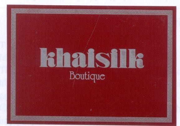 Mẫu nhãn hiệu KHAISILK BOUTIQUE