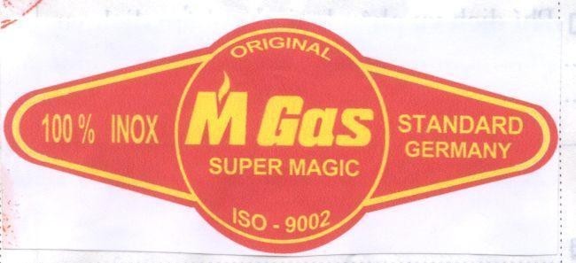 Mẫu nhãn hiệu M GAS SUPER MAGIC ORIGINAL STANDARD GERMANY ISO 9002