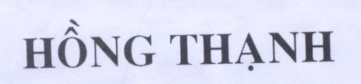 Mẫu nhãn hiệu Hồng Thạnh