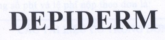 Mẫu nhãn hiệu DEPIDERM