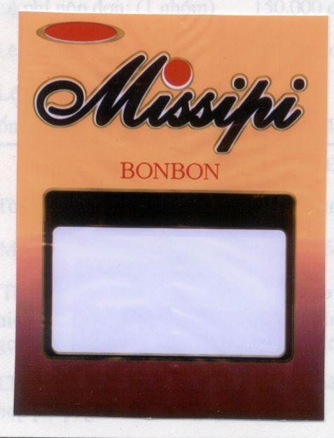 Mẫu nhãn hiệu MISSIPI BONBON
