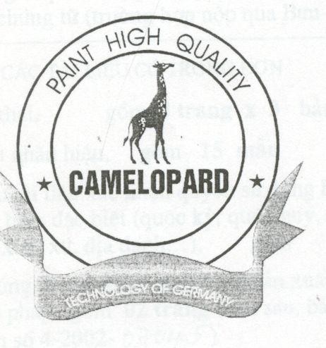 Mẫu nhãn hiệu PAINT HIGH QUALITY CAMELOPARD