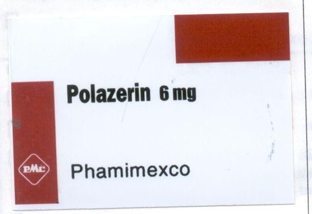 Mẫu nhãn hiệu POLAZERIN 6MG PMC PHAMIMEXCO