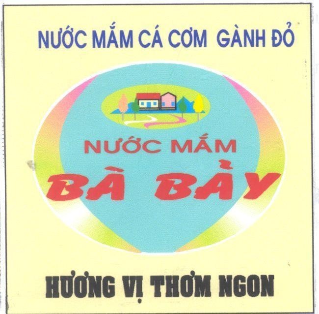 Mẫu nhãn hiệu Nước mắm cá cơm gành đỏ Nước mắm Bà Bảy Hương Vị Thơm Ngon