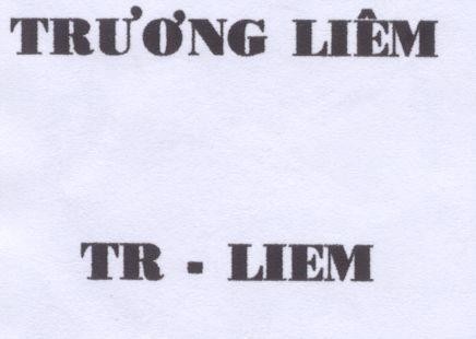 Mẫu nhãn hiệu Trường Liêm TR-LIEM