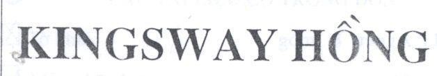 Mẫu nhãn hiệu KINGSWAY Hồng