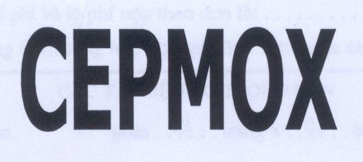 Mẫu nhãn hiệu CEPMOX