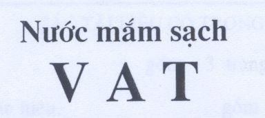 Mẫu nhãn hiệu NƯớC MắM SạCH VAT