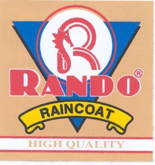 Mẫu nhãn hiệu RANDO RAINCOAT HIGH QUALITY