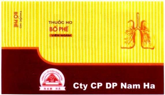 Mẫu nhãn hiệu Thuốc Ho Bổ Phế Viên Ngậm CTY CP DP NAM HA