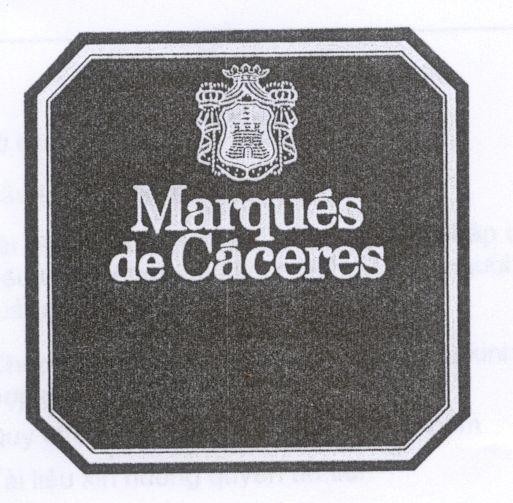 Mẫu nhãn hiệu MARQUES DE CACERES