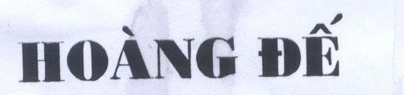 Mẫu nhãn hiệu HOàNG Đế