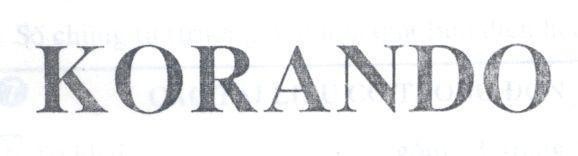 Mẫu nhãn hiệu KORANDO