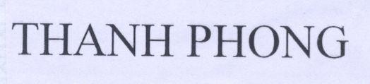 Mẫu nhãn hiệu THANH PHONG