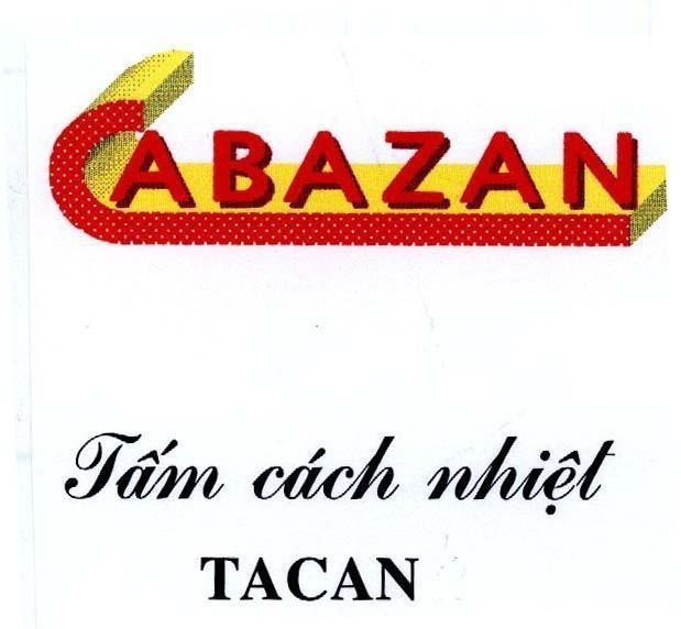 Mẫu nhãn hiệu CABAZAN TACAN Tấm Cách Nhiệt