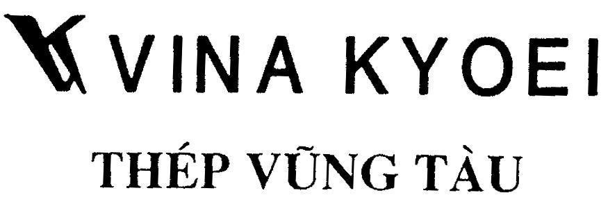 Mẫu nhãn hiệu VK VINA KYOEI THéP VũNG TàU