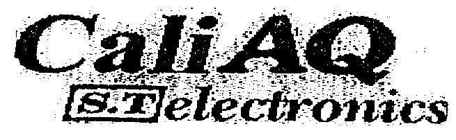 Mẫu nhãn hiệu CALI AQ S.T ELECTRONICS