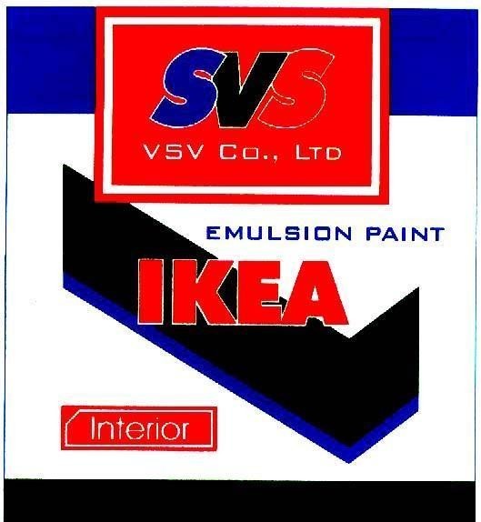 Mẫu nhãn hiệu SVS VSV IKEA CO.,LTD EMULSION PAINT INTERIOR