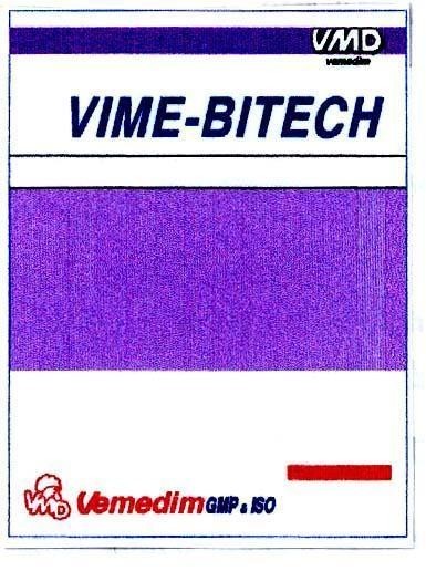 Mẫu nhãn hiệu VIME-BITECH VMD VEMEDIM GMP & ISO