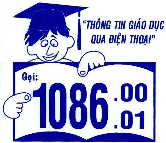 Mẫu nhãn hiệu THÔNG TIN GIáO DụC QUA ĐIệN THOạI GOI 1086.00.01