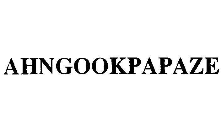 Mẫu nhãn hiệu AHNGOOKPAPAZE