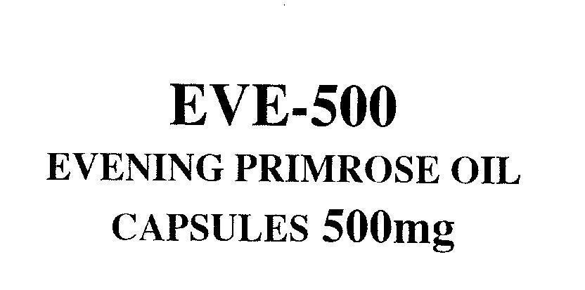 Mẫu nhãn hiệu EVE-500 EVENING PRIMROSE OIL CAPSULES 500MG