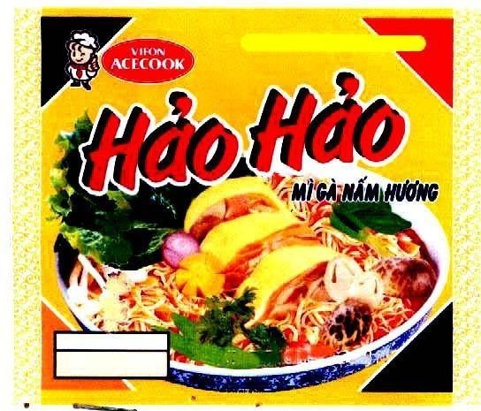 Mẫu nhãn hiệu VIFON ACECOOK HảO HảO Mì Gà NấM HƯƠNG