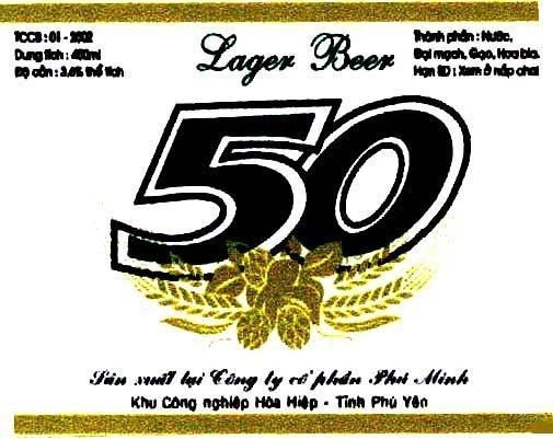 Mẫu nhãn hiệu LAGER BEER 50
