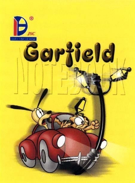 Mẫu nhãn hiệu LE HOA GARFIELD R JSC GIAY TAP NOTEBOOK