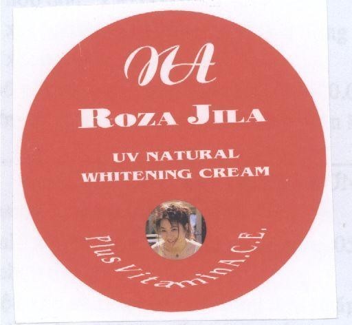 Mẫu nhãn hiệu NA ROZA JILA UV NATURAL WHITENING CREAM PLUS VITAMIN A,C,E