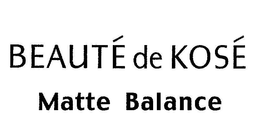 Mẫu nhãn hiệu BEAUTé DE KOSé MATTE BALANCE