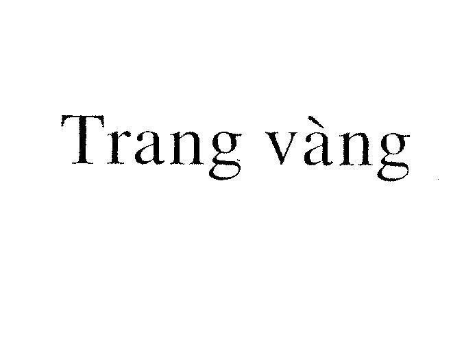Mẫu nhãn hiệu TRANG VàNG