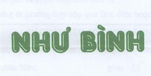 Mẫu nhãn hiệu NHƯ BìNH